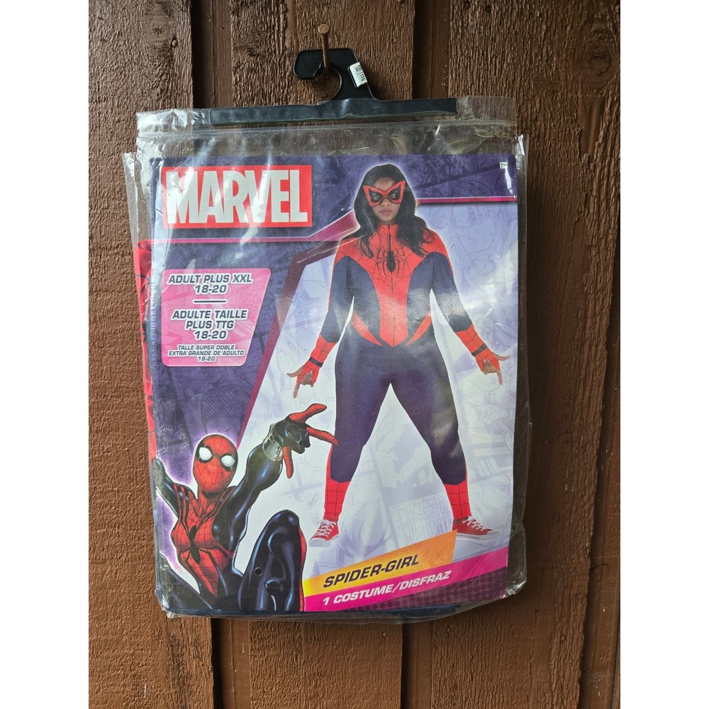 Marvel Spider-Girl Costume Adult Plus XXL 18-20 Top Leggings Mask